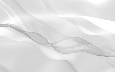 Abstract white background. Beautiful backdrop with white waves. 3d illustration.