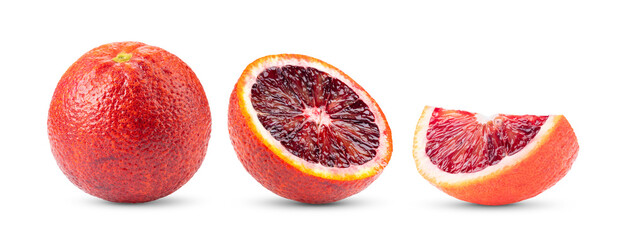 blood orange on white background