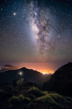 V&iacute;a l&aacute;ctea sobre la Caldera de Taburiente - La Palma,  Canarias
