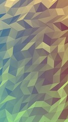 Abstract triangle geometrical green orange background. Geometric origami style with gradient. 3D illustration