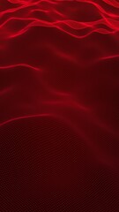Abstract landscape on a red background. Cyberspace grid. hi tech network. 3D illustration. Vertical orientation