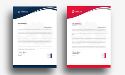 Letterhead template in Abstract style design