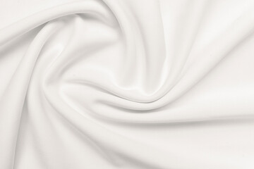 White silk folded fabric background