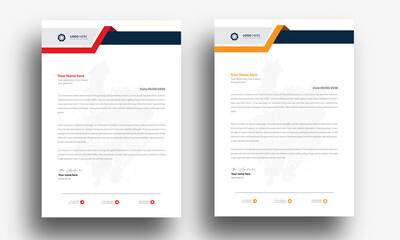 Letterhead template in Abstract style design