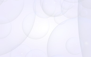Abstract white background. Backdrop with light transparent bubbles. 3D illustration