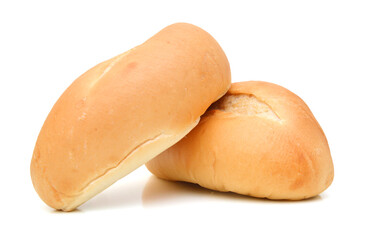 breads isolated on white basingle; stack; bread; white; loaf; bloomer; closeup; crust; diet; brown; snack; horizontal; breakfast; wheat; gourmet; crunchy; traditional; yeast; dinner; texture; ckground