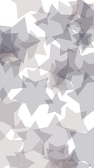 Gray translucent stars on a white background. Vertical image orientation. 3D illustration