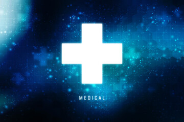 Medical plus sign, Medical and Health care Concept Background, Medical abstract background