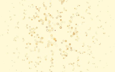 Light Orange vector pattern with spheres.