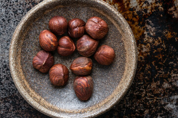 Obraz premium Filbert Nuts in a Bowl