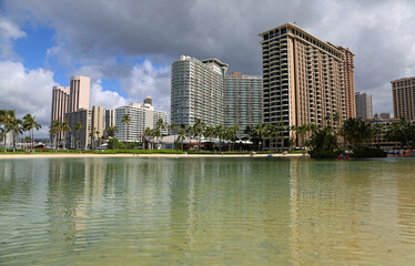 Reflection in Hilton LagoonWaikiki, Honolulu, Hawaii