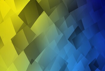 Obraz premium Light Blue, Yellow vector pattern in square style.