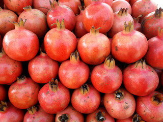 Pomegranate fruits decorated for sell