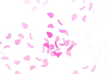 Light Pink vector pattern with chaotic shapes.