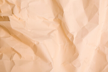 orange creased crumpled paper background grunge texture backdrop