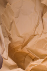 orange creased crumpled paper background grunge texture backdrop