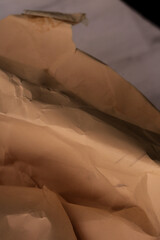 orange creased crumpled paper background grunge texture backdrop