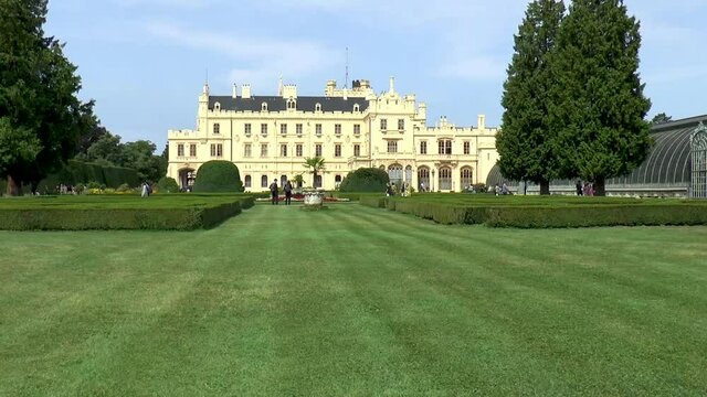 Lednice Castle, Czech Republic.
Lednice-Valtice Cultural Landscape, in South Moravia, Czech Republic.