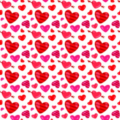 Valentine's day seamless background with hearts.