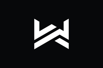W logo letter design on luxury background. WW logo monogram initials letter concept. W icon logo design. WW elegant and Professional letter icon design on black background. W WW