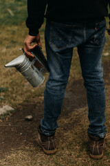 person walking in the park