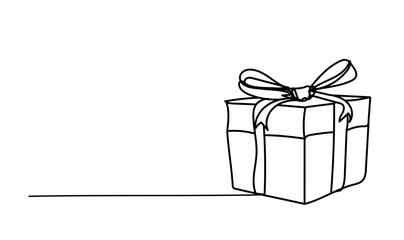 Gift Box , line drawing style,vector design