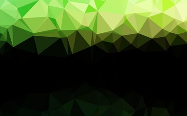 Light Green vector polygonal template.