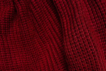 Red sweater fabric texture