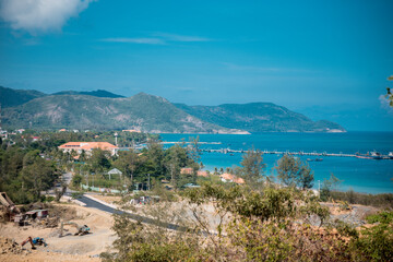 Obraz premium Rural road in Con Dao island, Vietnam. Con Dao served as a prison island for political prisoners during the French colonial era.
