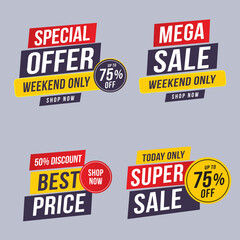 Sale and special offer tag, price tags, Sales Label, banner, Vector illustration.