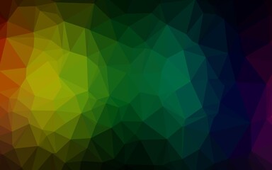 Fototapeta premium Dark Multicolor, Rainbow vector abstract polygonal layout.