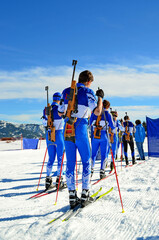 sports winter biathlon ski in metsovo greece