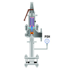 Vector illustration for Rupture Disc and PSRV Combination EPS10