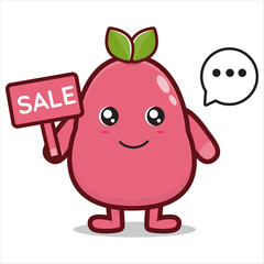 mascot guava with sale vector eps 10