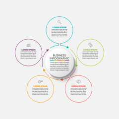 Business circle. timeline infographic icons designed for abstract background template milestone element modern diagram process technology digital marketing data presentation chart Vector