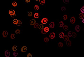 Dark Red, Yellow vector backdrop with dots.