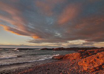528-65 Keweenaw Lake Superior Sunset