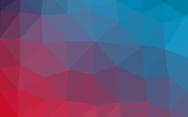 Fototapeta premium Light Blue, Red vector polygonal pattern.