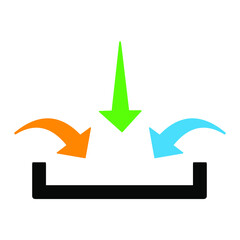 Flat Vector icon for Send Larger EPS10