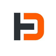 Fototapeta premium TD logo design