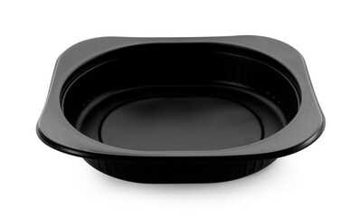 plastic empty bowl on white background