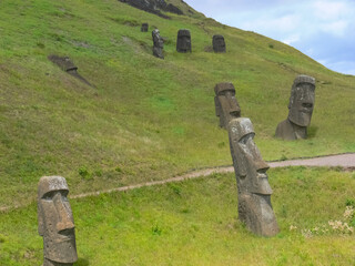 Statues of gods of Easter Island