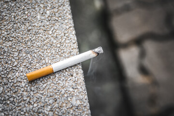 Cigaratte on the ground