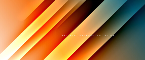 Fluid gradients with dynamic diagonal lines abstract background. Bright colors with dynamic light and shadow effects. Vector wallpaper or poster