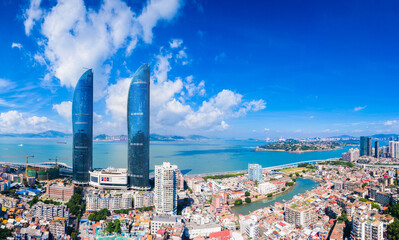 Coastal scenery of Xiamen City, Fujian Province, China - obrazy, fototapety, plakaty