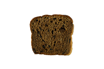 slice of bread isolated with white background