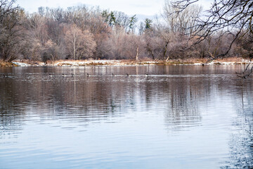 The riverside of Grand river in Paris