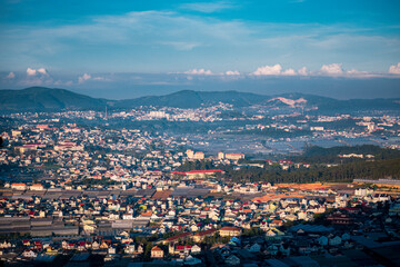 Da lat city view from above. 