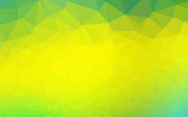 Obraz premium Light Green, Yellow vector polygonal template.