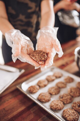 Homemade baking oatmeal cookies